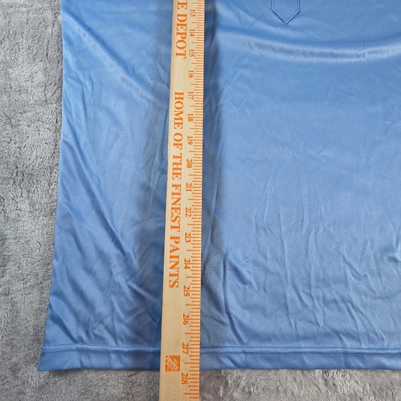 Collars & Co Mens Medium Sky Light Blue Dress Collar Polo Short Sleeve NWOT - Picture 4 of 7